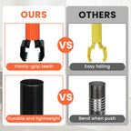 KalTell (2PK) Commercial Wet Mop Handles Replacement, Heavy Duty Jaw Clamp Style Mop Stick, Industrial Mop Grippers-Savety Orange