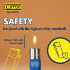 Clipper - Classic Large Reusable Lighter - Iconic Premium Refillable Lighters Bulk Pack - Replace Butane, Flint, and Spark Wheel for Unlimited Lights - 48 Pack - Zig-Zag Design