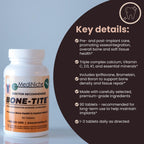 MediNiche Bone-Tite Osseointegration Support Supplement I Key Vitamins, Minerals, and Nutrients to Promote Dental Implant Support | 90 Tablets | Pack of 1