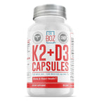 Dr. Boz - K2+D3 Capsules, 66 Servings - Vitamin D3 K2 Supplement with BioPerine - Bone & Heart Health - Enhanced Absorption - Quality Tested - Made in The USA - 5000iu (D3) - 400iu (K2) - Self Care
