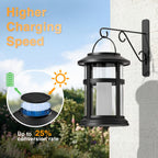 Otdair 6 Pack Solar Lanterns Outdoor Waterproof, Upgraded Flickering Flame Hanging Solar Lights for Outside, Solar Powered Lantern for Patio Yard Garden Porch Decor, Gift for Mom Housewarming