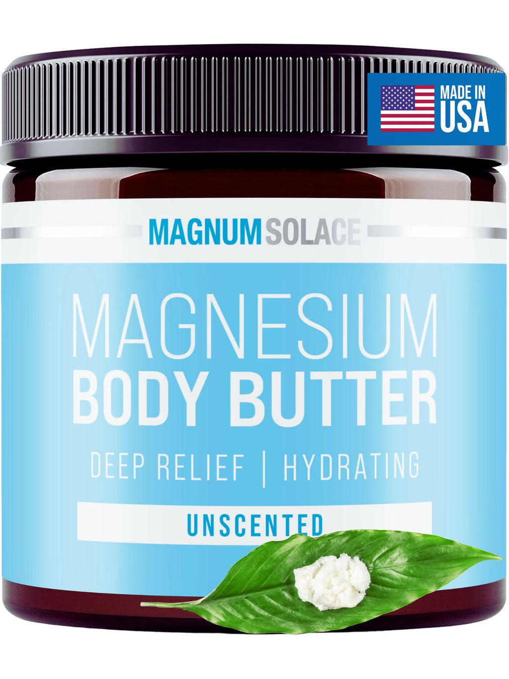 Magnum Solace Magnesium Body Butter - Nighttime Magnesium Cream - Lightly Scented