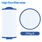 Cryspool® 04060 Spa Filter Compatible with PMA-R3/268548 with Closed Handle, 4CH-935, PWW35L, FC-0170, X268554, X268535, 817-4035, 35 Sq. Ft Hot Tub Filter Cartridge, 2 Pack