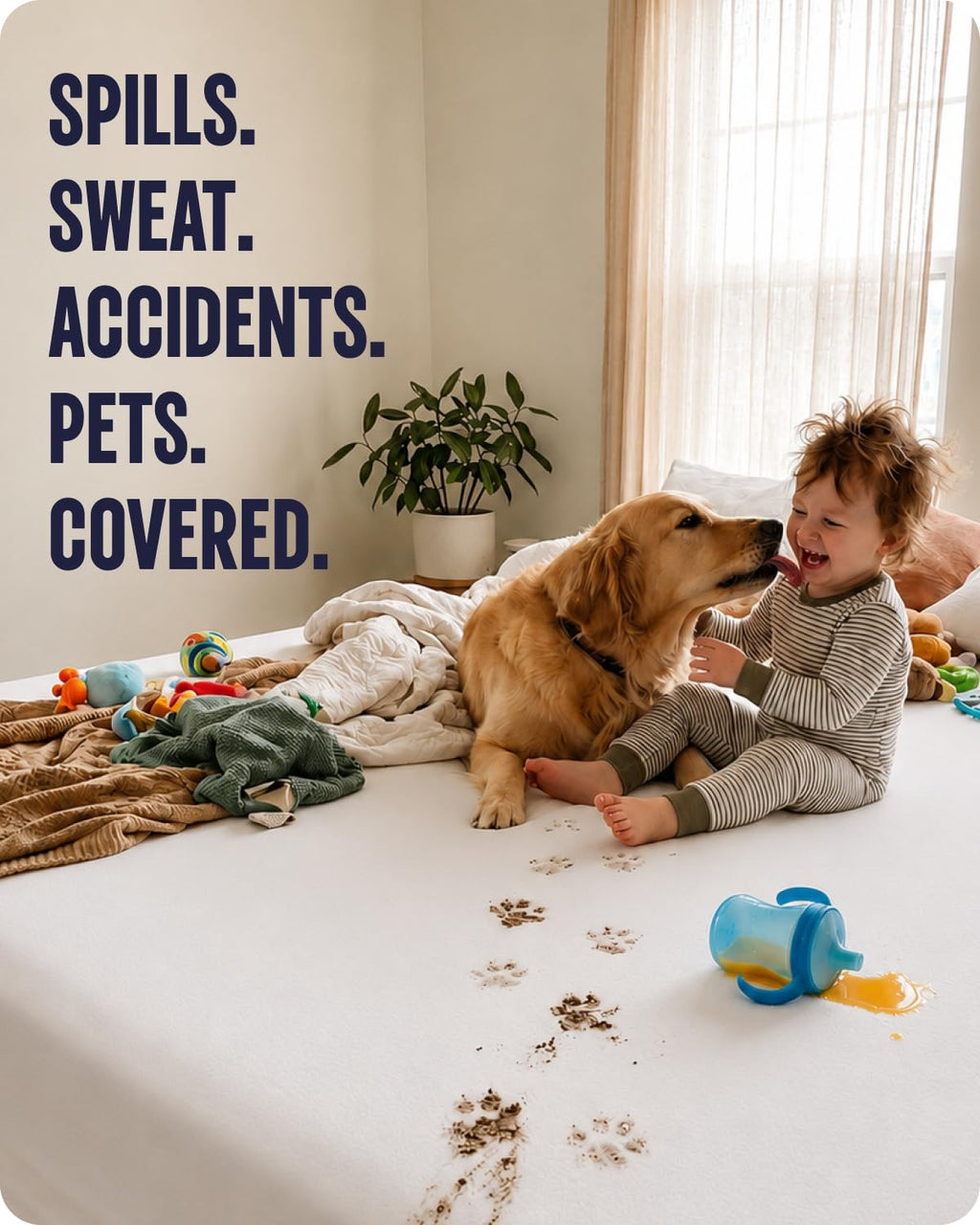 SafeRest Waterproof King Size Mattress Protector