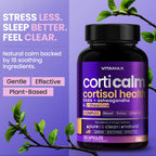Cortisol Supplements for Women and Men - L-Theanine, Ashwagandha, GABA - High Cortisol Manager Reducer - Relaxation, Mood & Stress Support - Ginkgo Biloba, Bacopa Monnieri, 5-HTP - Made in USA
