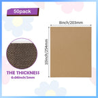 RLAVBL 50 Pack 8x10 Corrugated Cardboard Sheets, Flat Cardboard Inserts for Shipping, Mailing, Packing, DIY Crafts