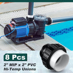 Briwooody 4 Pcs MIP x 2" Hi Temp Unions Compatible with Pentair Whisperflo Pool Pump Compatible with Intelliflo Pump 2" PVC Pool Pump High Temp Unions for Pool Pump