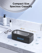 Ultrasonic Jewelry Cleaner Machine: 48KHz Ultra Sonic Cleaner for Jewelry,Eyeglass,Rings,Watch Band,Dentures,with Dual Cleaning Modes,350ML 304 Stainless Steel Tank,Gift for Wife,Mom,Daughter