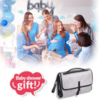 Portable and Waterproof XL Baby Changing Mat - This Nappy Changing mat is a Detachable Bag consisting of 6 Pockets Along with a Wipe Dispenser and a Comfortable Cushion for Baby's Head