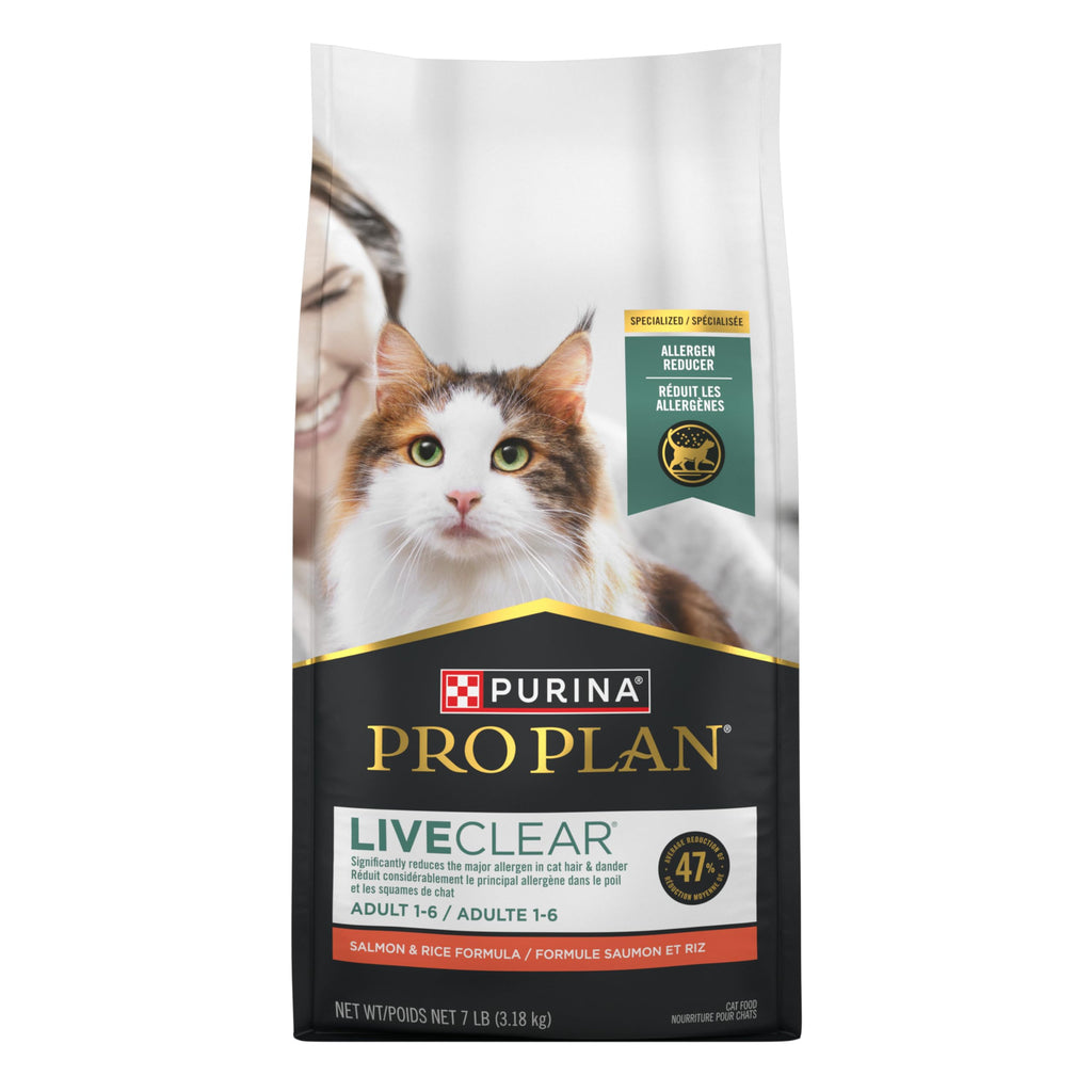 Purina Pro Plan LiveClear Allergen Reducing Dry Cat Food, Salmon, 7 lb