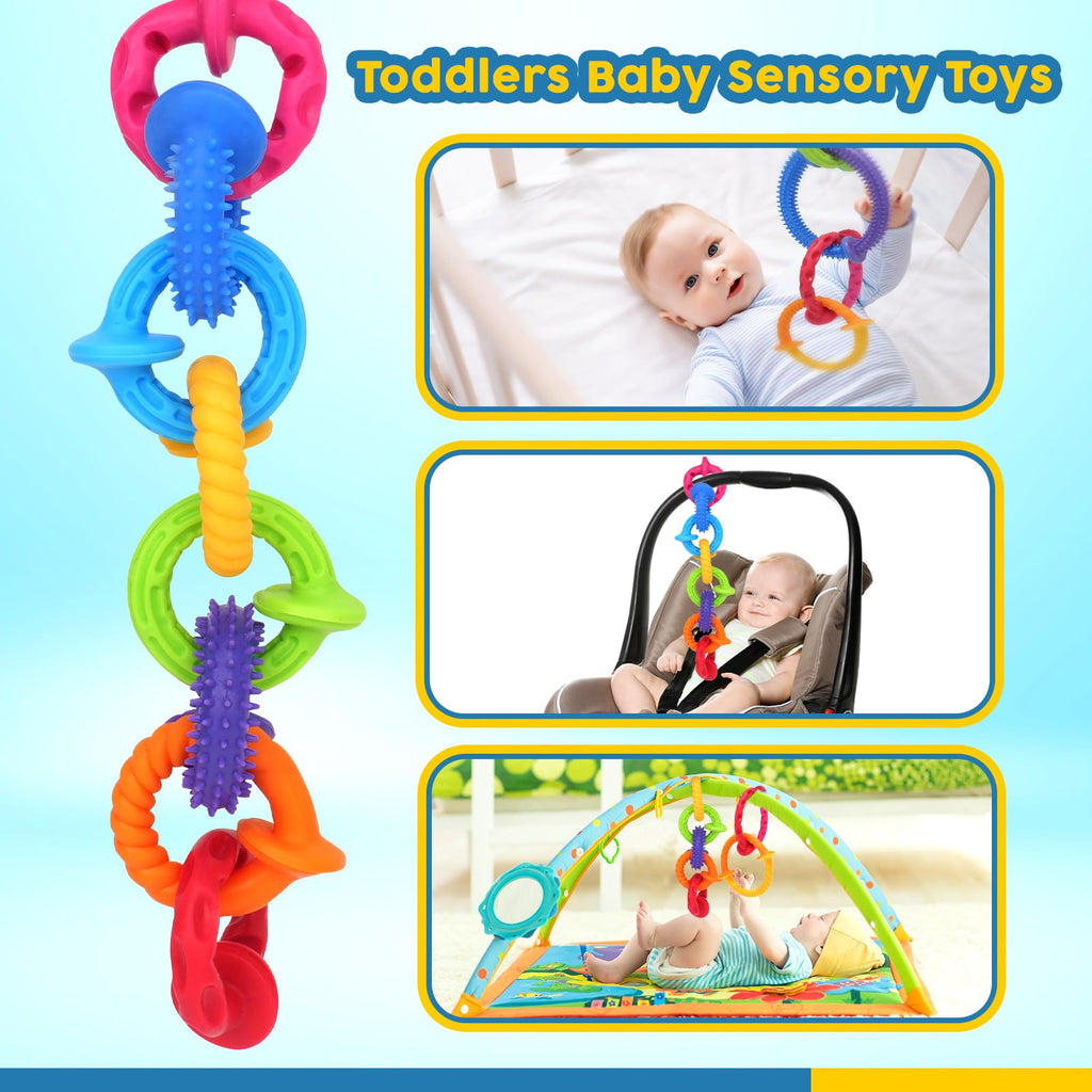 Bath Toys Suction Sensory Toys: 20 Pcs Silicone Suction Cup Toys - Bath Toys No Hole - Sensory Toys for Baby Toddlers