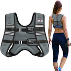TB3C Weighted Vest with 12lbs Weights and Reflective Stripe, Weight Vest Men and Women for Workout, Strength Training, Running
