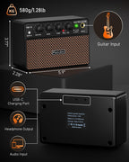 10W Mini Guitar Amp,Rechargeable Electric Guitar Amplifier