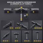 74 in 1 Magnetic Screwdriver Set, Ratchet Screwdriver, Multi Bit Screwdriver Set with Detachable Handle, RepairTool Kit for Furniture, Precision Electronics, Bicycle, DIY, Computer