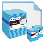 Dealmed Economy Absorbency Medical Underpads (100 Pads) Disposable 2-Ply Tissue Fill, 24" x 17", Blue, Perfect for Pet Pads, Furniture Protection, Liquid Accident and More, 100 Ct. (1 Pack)
