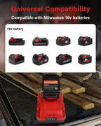 TOMORTOOL 2-Pack 18V 6.0Ah Replacement for Milwaukee M-18 Battery and 1 Charger(red)