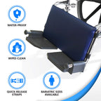 NYOrtho Wheelchair Leg Rest Pad – Cushioned Calf Support & Lower Leg Stabilizer – Non-Slip Vinyl Wheelchair Accessory with Quick-Release Straps, Easy to Clean, Pressure Relief – 16x9 in - Made in USA