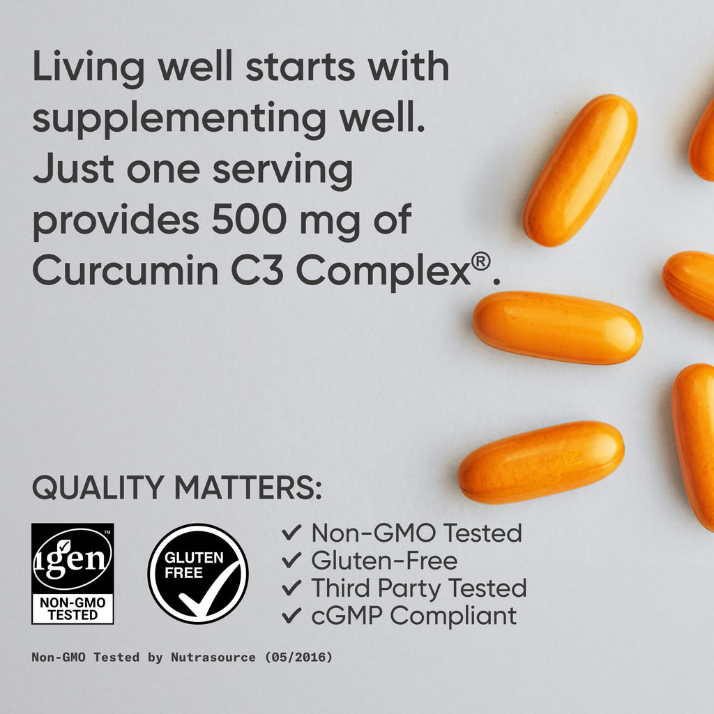 Sports Research® Turmeric Curcumin w/Coconut Oil & BioPerine® - 60 Count