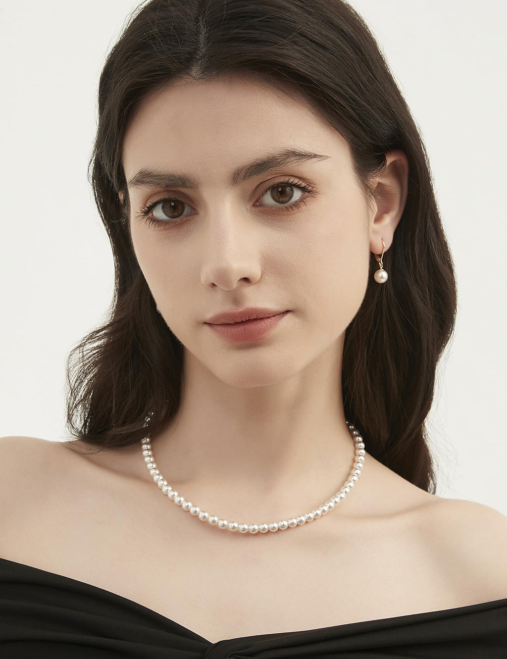 Mameloly Pearl Earrings for Women 14K Gold Plated Sterling Silver 925
