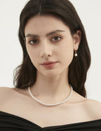 Mameloly Pearl Earrings for Women 14K Gold Plated Sterling Silver 925