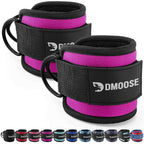 DMoose Ankle Strap for Cable Machine - One Size Fit with Premium Padding, Glute Kickback Ankle Strap, Ankle Cable Straps for Workout, Booty Workout, Leg Extension, Hip Abductors & Lower Body Exercises
