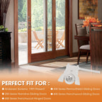 2 Pack Sliding Screen Door Lower Roller Assembly, Compatible with Andersen Part #1997310 (1991 to Present), Durable Wear-Resistant Wheels, Adjustable Vertical Height Wheels, Smooth Sliding, White