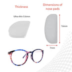 Setex Gecko Grip Ultra-Thin 0.6mm Anti Slip Eyeglass Nose Pads, (5 Clear Pair) USA Made, 2500 Innovative Microstructured Fibers per Nose Pad, 0.6mm x 7mm x 16mm