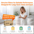 AIRROMI Air Purifier for Bedroom with A2001 Creamy Beige