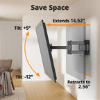 IWORKBOARD 50 55 65 inch Full Motion TV Wall Mount for 32-70 inch TV Bracket,Dual articulating Arms Mount, Tilt Swivel Extension Level, Max VESA 400x400mm, 16" Studs, 110 lbs,Fit Most 40 43 50+ TVs