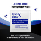 HandyClean Thermometer Wipes, 70% Isopropyl Alcohol 2x1 In, 1000 Count