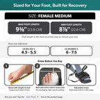 BraceAbility Post Op Shoe - Adjustable Orthopedic Medical Walking Boot for Broken Foot, Broken Toe, Stress Fracture and Injuries, Universal Cast Shoe for Men and Women After Foot Surgery (M - Female)