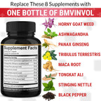 BMVINVOL Horny Goat Weed Capsules with Maca, Ginseng, Tribulus Terrestris, Ashwagandha, Black Pepper - 90 Count for 3 Month Supply