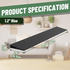 Nuvium 1.2" Rise Threshold Ramps for Doorways, 35.5" Wide Natural Rubber Power Wheelchair Ramp is Adjustable and Cuttable for Doorways, Curb, Sweeper, Power Scooters, 2000 Lbs Load Capacity