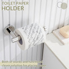Toilet Paper Holder Polished Chrome, APLusee 304 Stainless Steel Tissue Roll Hanger, Round TP Roll Dispenser for Bathroom Kitchen Washroom, Wall Mount