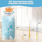 Senowi 50 Count 360° Heavy Duty Duster Refills Compatible with Swiffer, Larger -Extra Thick Electrostatic Disposable dusters Refill for Electronics, Furniture, Blinds, Ceiling Fans, Unscented