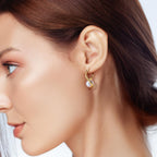 SREEOWER 14K Gold Earrings for Women Gold Hoop Earrings