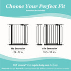 Regalo Safety 29"-38.5" Easy Step Baby Gate, Bottom of Stairs & Doorways