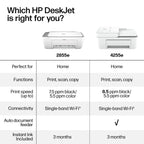 HP DeskJet 4255e Wireless All-in-One Color Inkjet Printer, Scanner, Copier, Best-for-home, 3 month Instant Ink trial included. This printer is only 2.4 ghz capable. AI-enabled (588S6A)