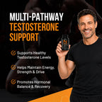 Nutesta Men's Support Supplement - Ashwagandha, Zinc, Boron, Tongkat Ali Root, Stinging Nettle, Black Pepper & Shilajit Gum - 60 Capsules
