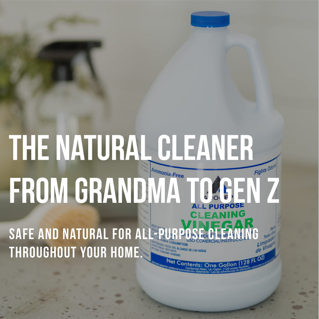 CPDI All-Purpose White Vinegar Cleaning Solution, 1 Gallon, Multi-Surface Cleaner for Hard Water Stains, Bathroom and Kitchen Surfaces, and Clothes, Effective Deodorizer