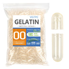 VGTPC Size 00 Empty Gelatin Capsules Separated - 5000 Count Clear Gel Pills DIY Caps Fillable Empty Pill Capsule Supplement Filling
