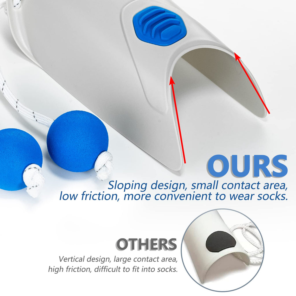 Sock Aid - Socks Helper with Adjustable Cords, Easy on Sock Aid Tool with Ergonomic Soft Foam Round Handles for Elderly, Disabled, Pregnant, Diabetics-Sock Helper Aide Tool