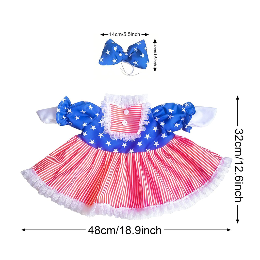 Porch Goose Outfits for 23 Inch Lawn Statue, Patriotic USA Costume