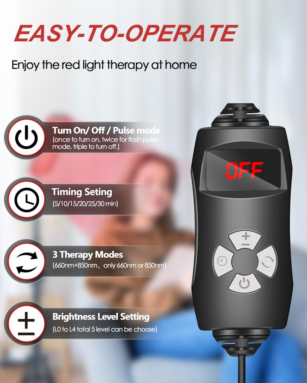 Rikimxin Red Light Therapy Lamp for Body, Infrared Light Therapy Lamps with Stand, 660nm Red and 850nm Near Infrared Redlight Therapy Device for Full Body Overall Health at Home with Eyes Protection