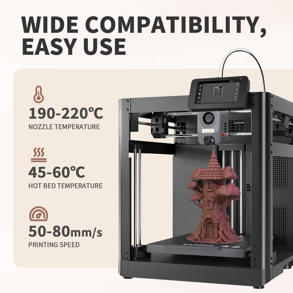 Reprapper Wood PLA Filament Variety Pack - 1.75mm 4 Spool Bundle: Natural, Mahogany, Dark Mahogany & Walnut Real Wood Fiber, Dual Color 3D Printing Material 250g x 4pack