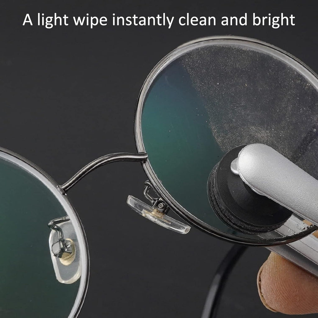 3Pcs Glasses Cleaner, Eyeglass Cleaner Portable Eyeglass Cleaning Kit, Lens Cleaner with Microfiber Tech Portable Mini Sunglasses Brush Cleaning Tool, Easily to Carry for Travel Commutes Office School