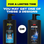 AXE Men's Body Wash & Shower Gel, Phoenix, 3-Pack, 12H Invigorating Crushed Mint & Rosemary Scent, 32 Fl Oz Each
