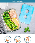 Healthy Packers Ice Packs for Lunch Boxes & Coolers, Slim Reusable 4-Pack