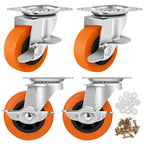 BOSGEOT Caster Wheels,3 Inch Casters Set of 4,Heavy Duty Caster with Brake