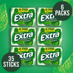 EXTRA Spearmint Sugar Free Chewing Gum Mega Packs - 35 Stick (Pack of 6)